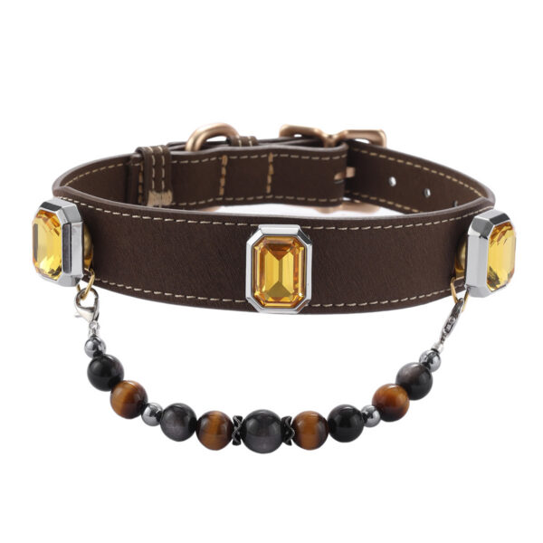 Yellow Gemstone Pet Collar