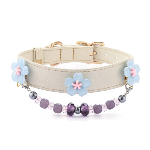 Blue Floral Pet Collar
