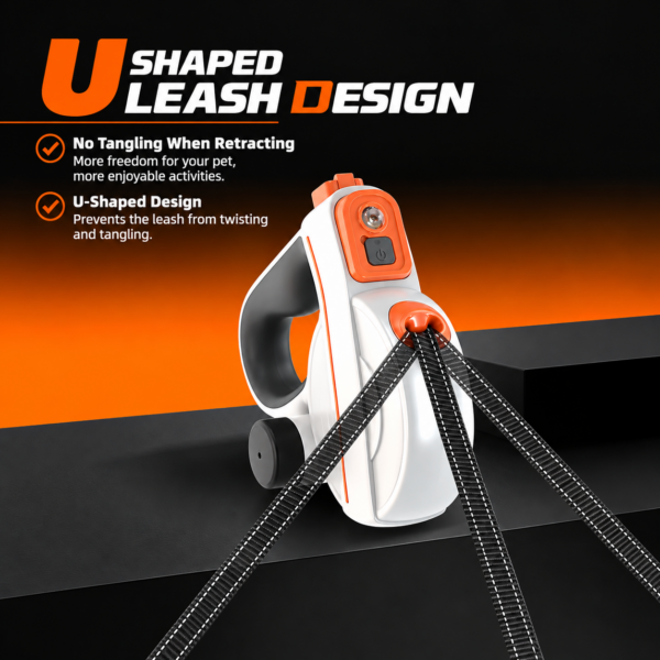 主图4 Retractable leash with LED light